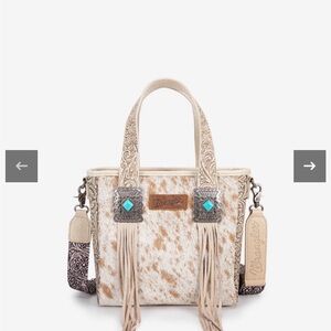 Wrangler Cowhide Fringe Concealed Carry Purse